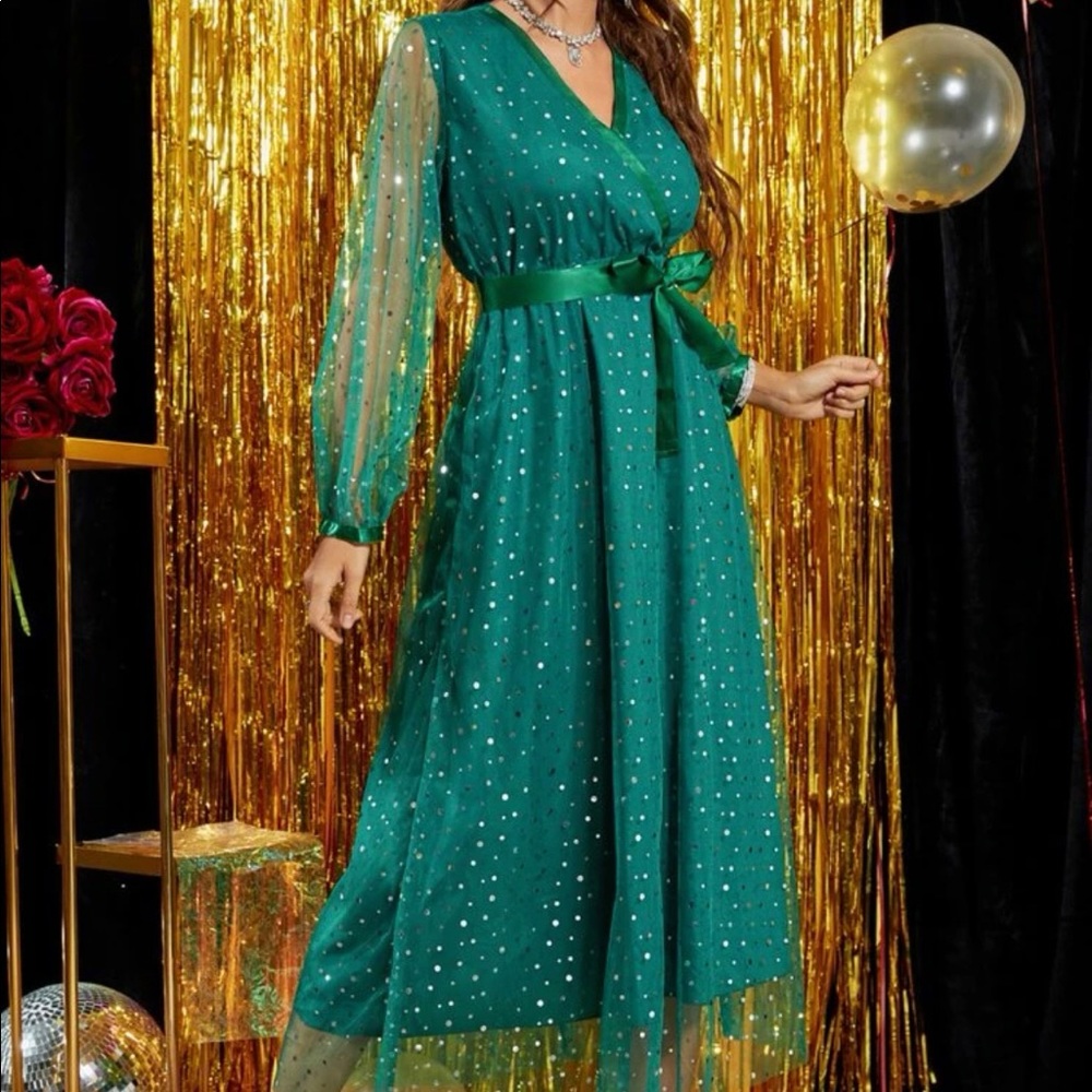Sequin Green Dress